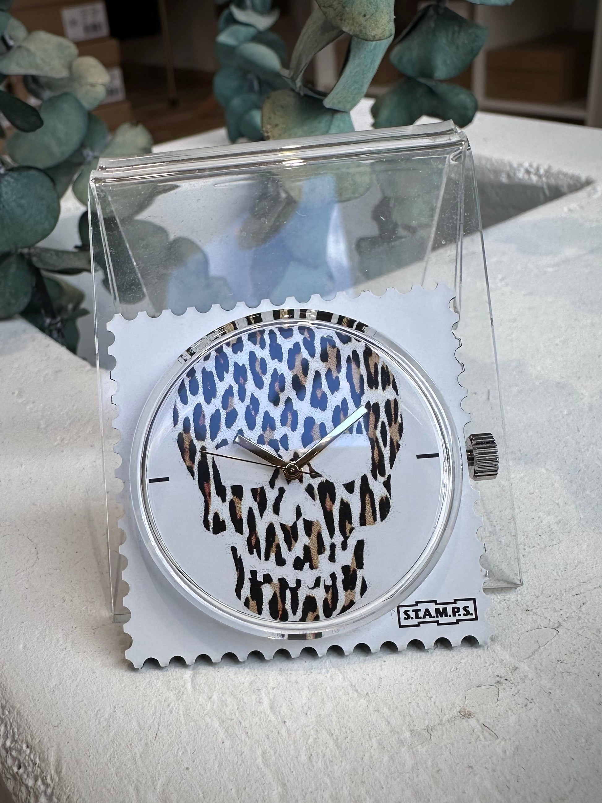Cadran montre STAMPS Skully Leo motif tête de mort léopard