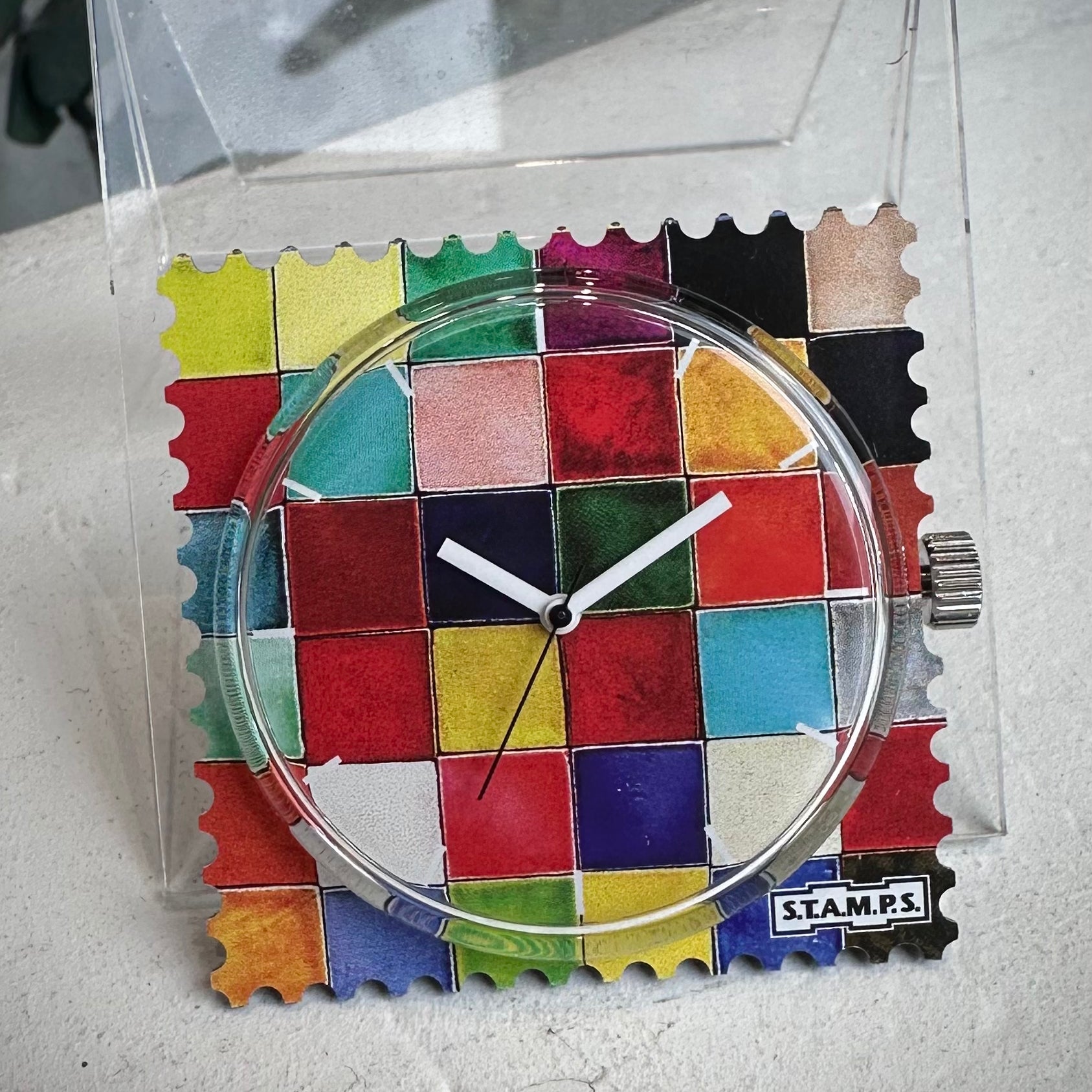 Cadran montre STAMPS Glazed Tile mosaïque colorée 