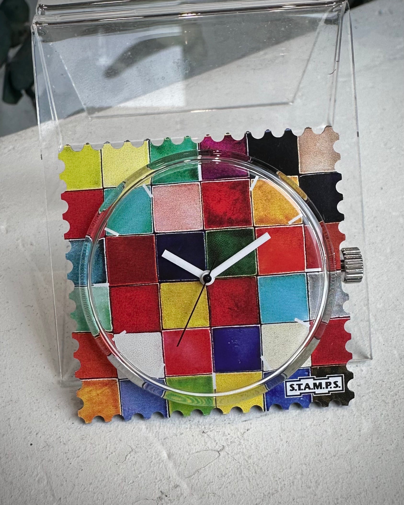 Cadran montre STAMPS Glazed Tile mosaïque colorée 