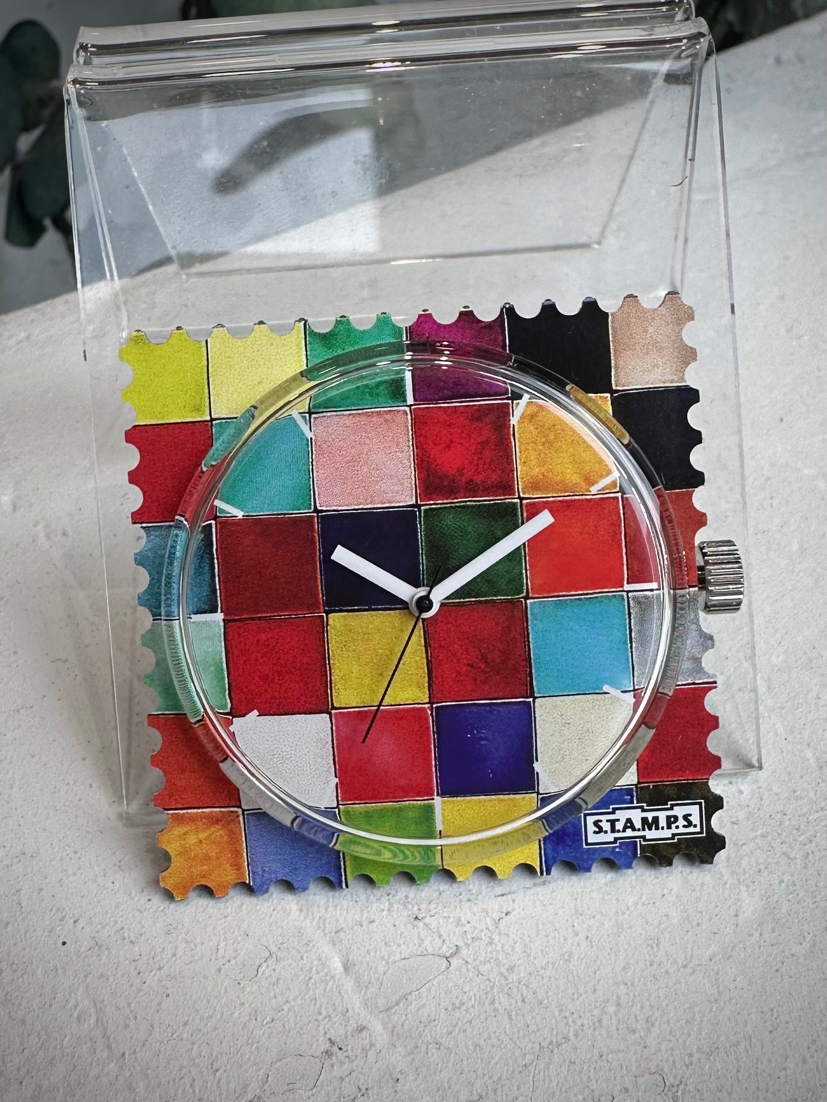 Cadran montre STAMPS Glazed Tile mosaïque colorée 