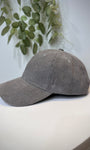 Vue latérale casquette femme gris