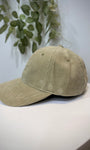 Vue latérale casquette femme vert clair