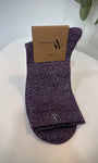 Chaussettes femme violet brillant pour tenue élégante