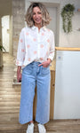 Chemise coton brodée femme style casual chic