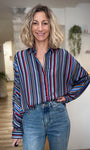 Chemise rayée femme Cally aux rayures multicolores