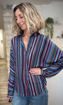 Chemise colorée femme coupe oversize chic