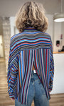 Dos de la chemise Cally à rayures multicolores