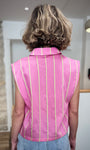 Chemise sans manches colorée coupe ample été de dos