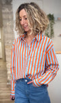 Chemise femme colorée coupe droite casual chic 