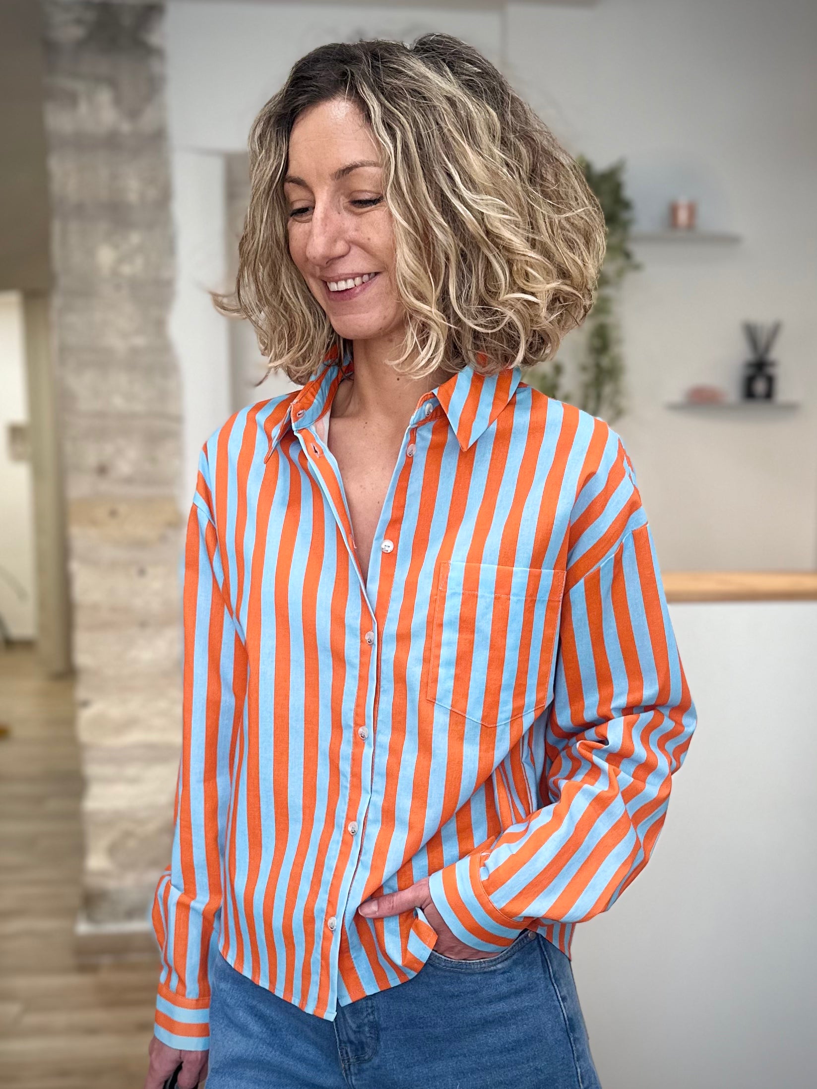 Chemise femme style artistique coloré 