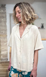 Chemise naturelle femme en lin et viscose 