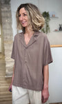Chemise femme légère été coloris mocha 