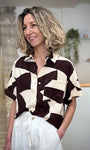 Chemise fluide femme motif graphique chic