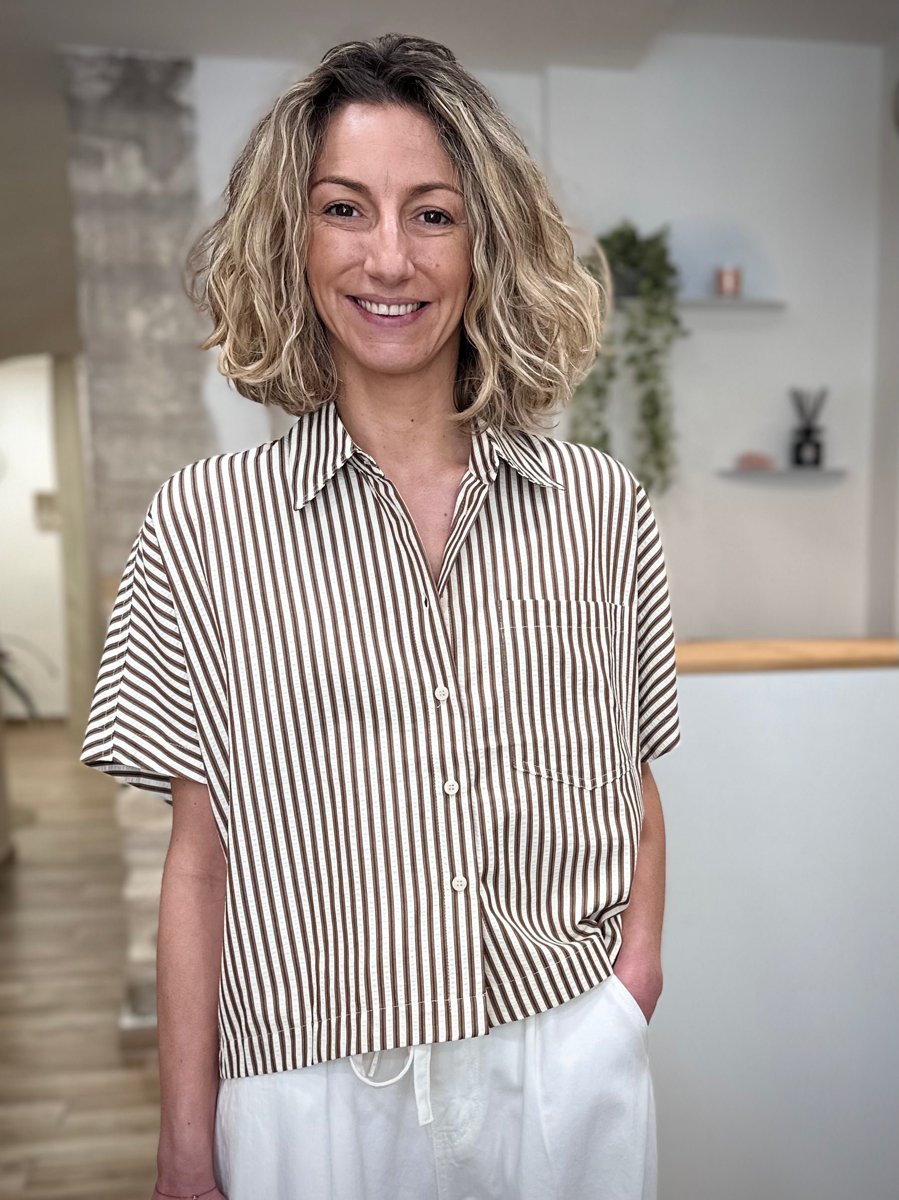 Chemise casual chic femme coupe oversize