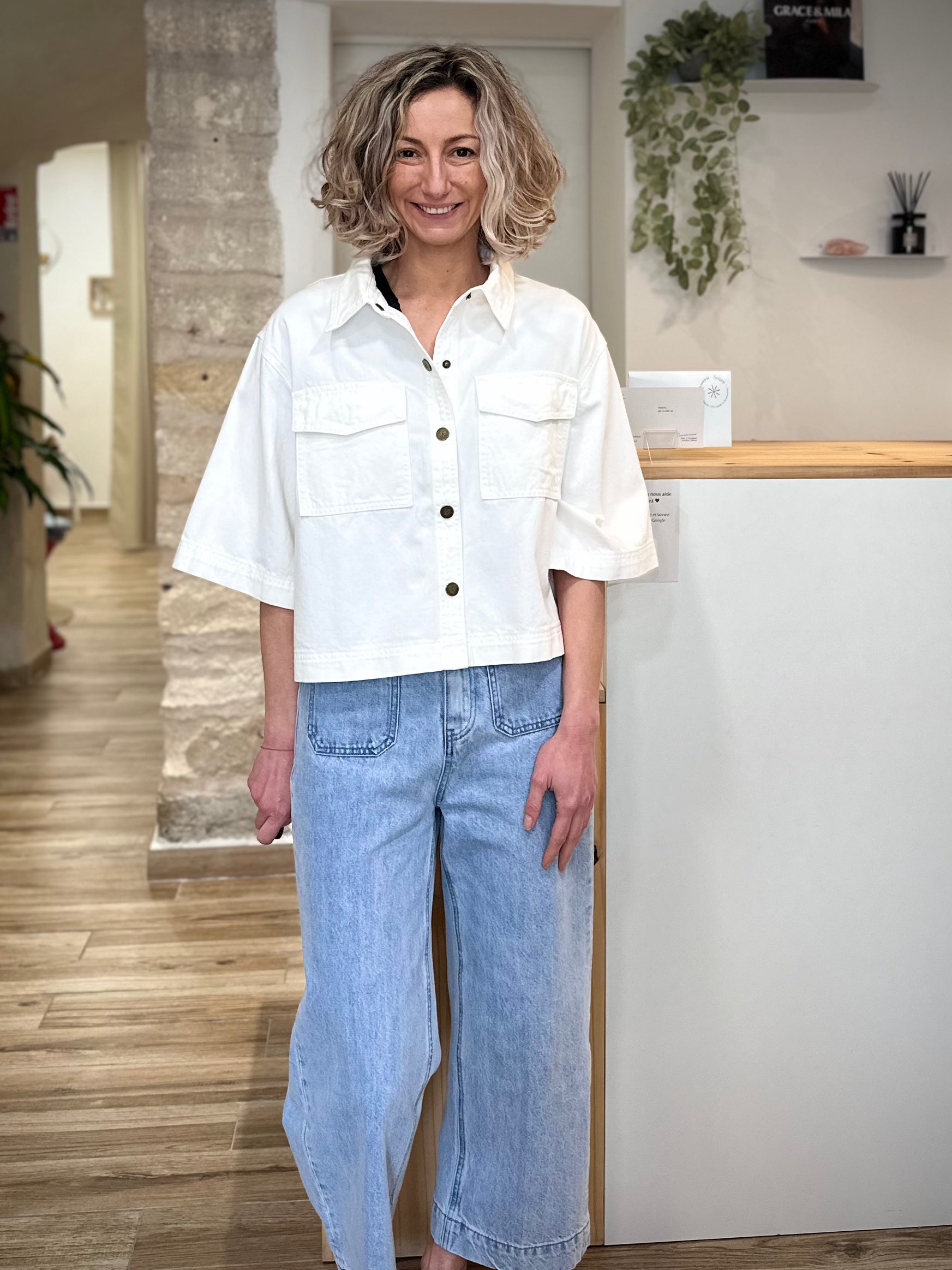 Chemise blanche femme look estival