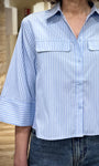 Poches poitrine à rabat chemise femme