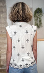 Chemise fluide femme style romantique été de dos