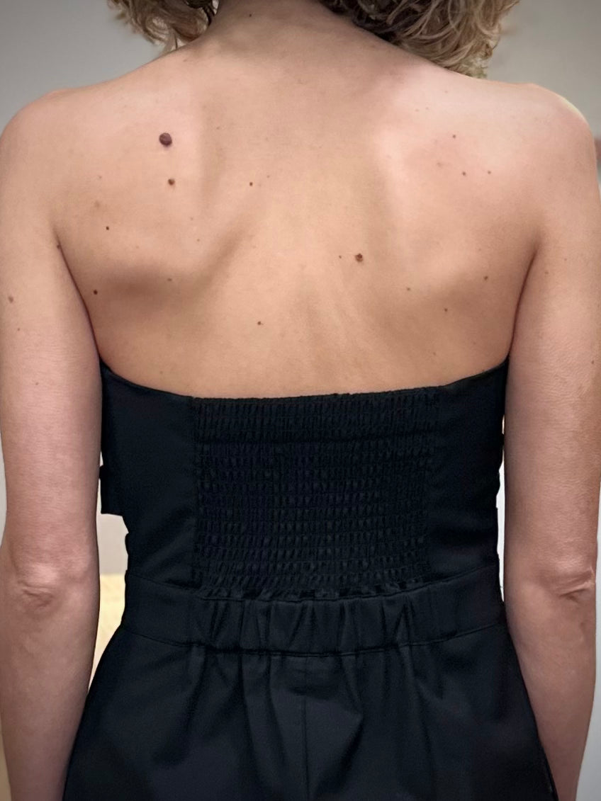 Smock dos élastiqué combinaison noire