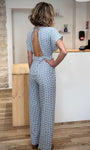 Combinaison femme été dos ouvert élégant 