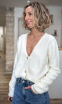 Gilet blanc élégant en maille douce