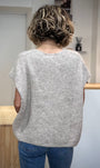 Vue de dos d'un cardigan femme en alpaga