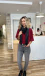 Look décontracté femme jean mom gris et tee-shirt oversize