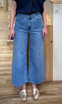 Jean large femme taille mi-haute