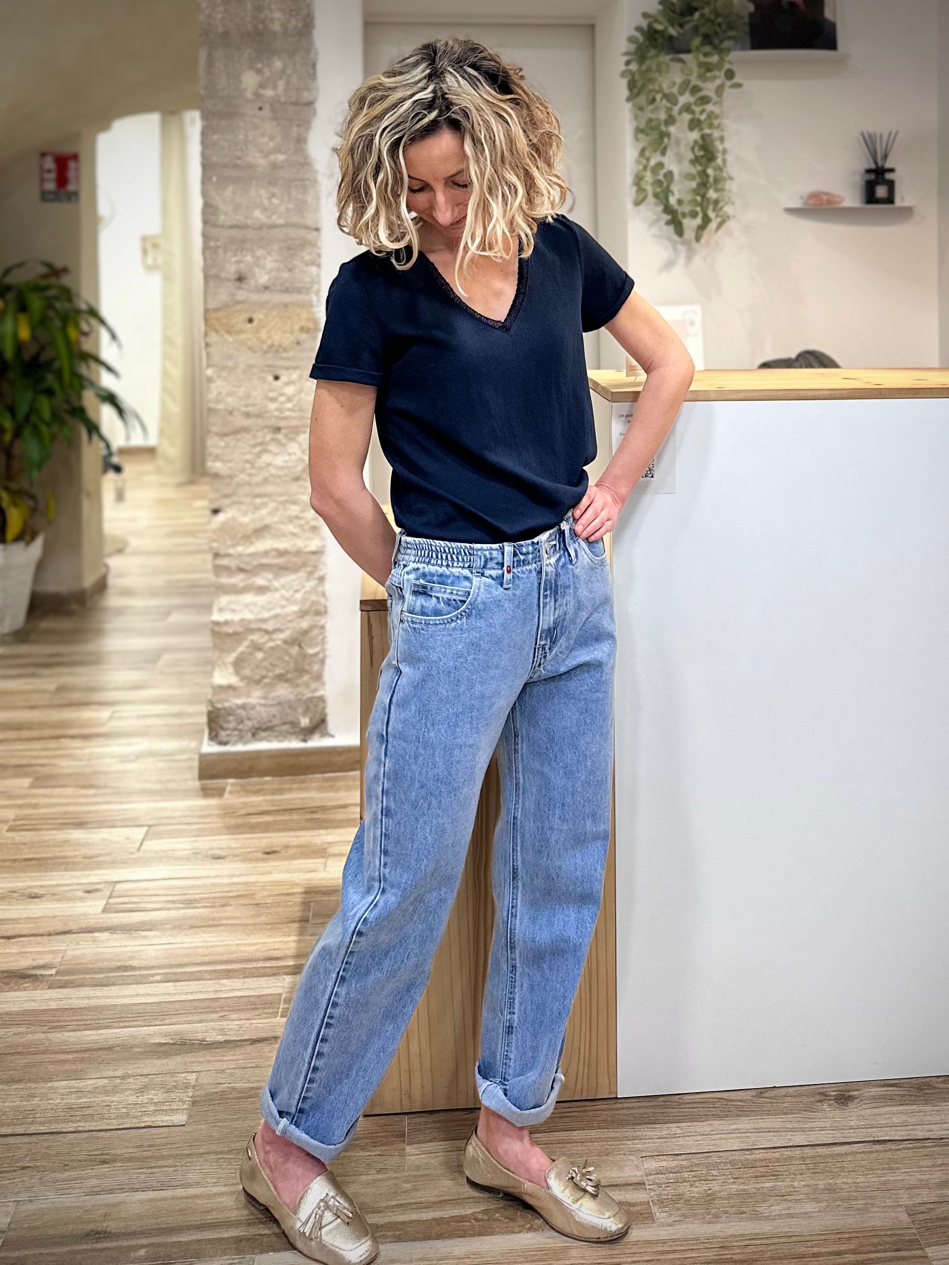 Jean boyfriend femme style urbain