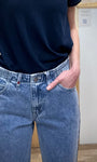 Détail cinq poches jean femme