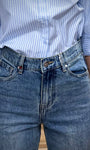 Détail effet usé poches jean femme