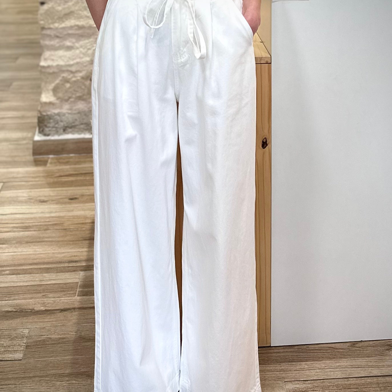 Jean baggy femme denim blanc