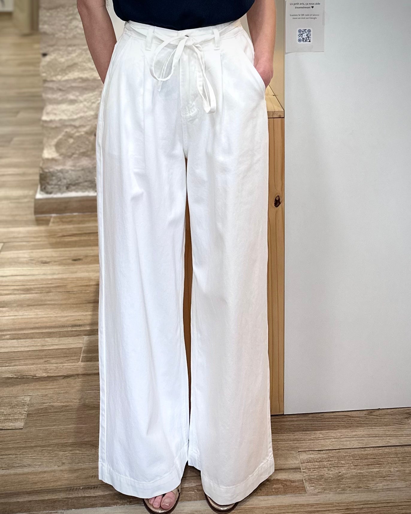 Jean baggy femme denim blanc