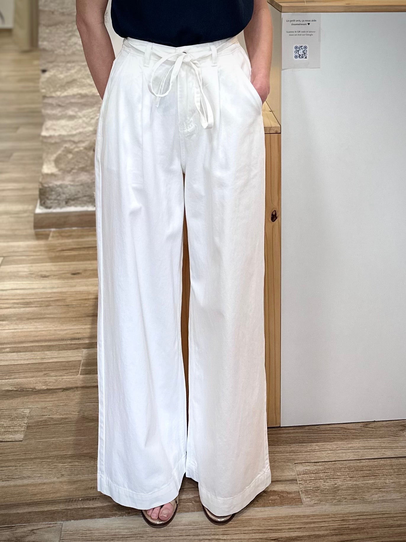 Jean baggy femme denim blanc