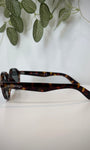 Détail monture écaille marron lunettes Orso 