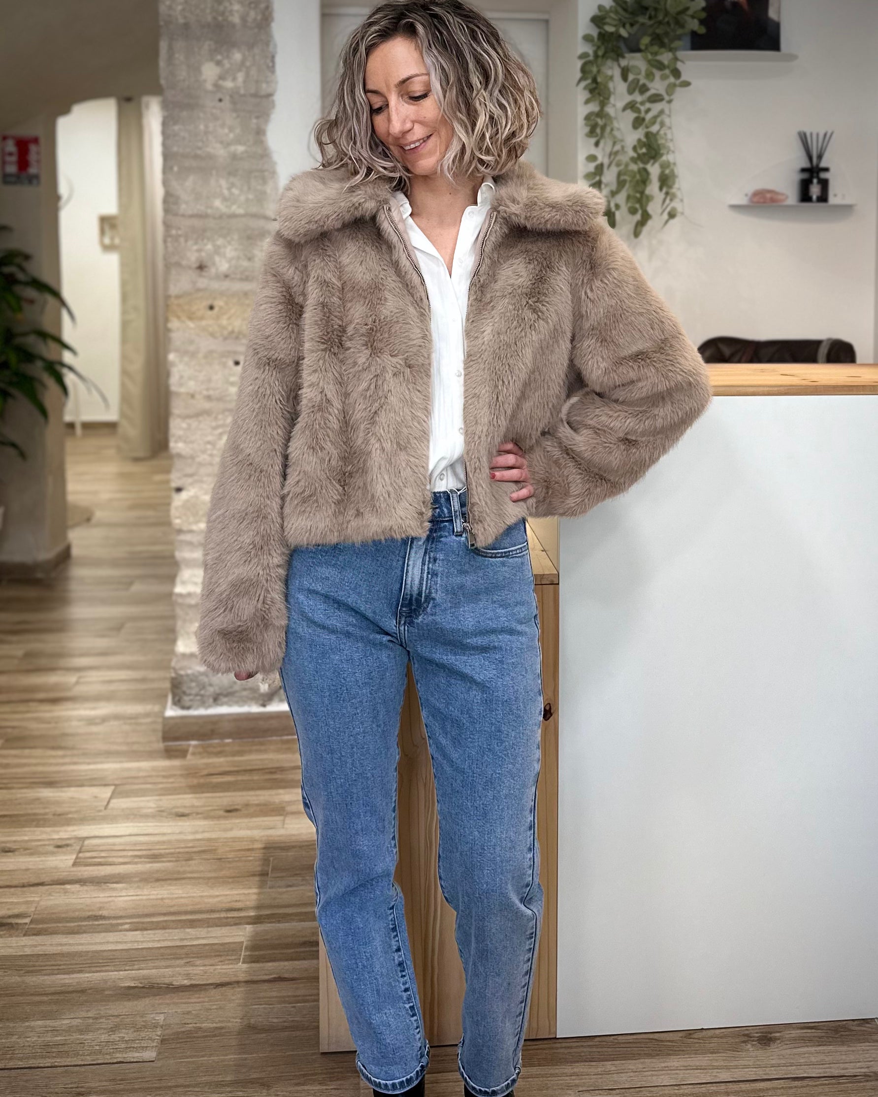 Manteau SHONNA en fausse fourrure douce femme