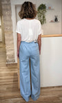 Pantalon été femme coupe fluide et confortable de dos