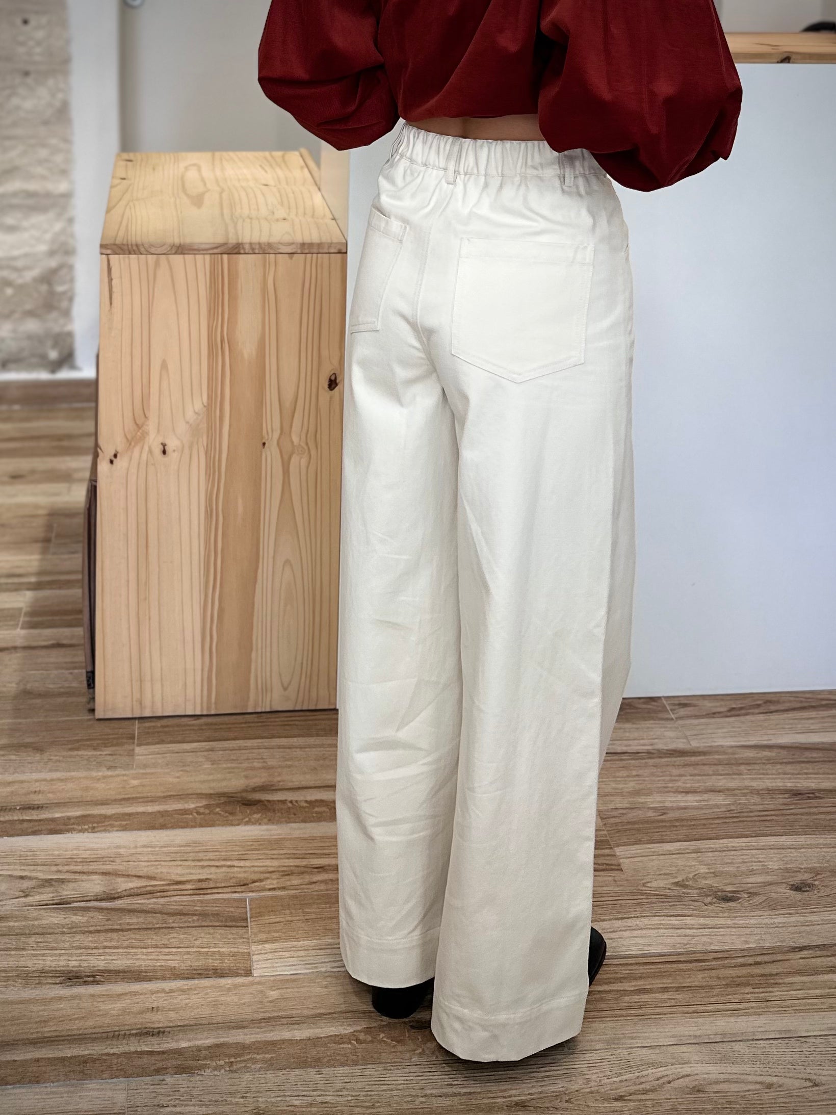 Pantalon taille haute élégant et décontracté