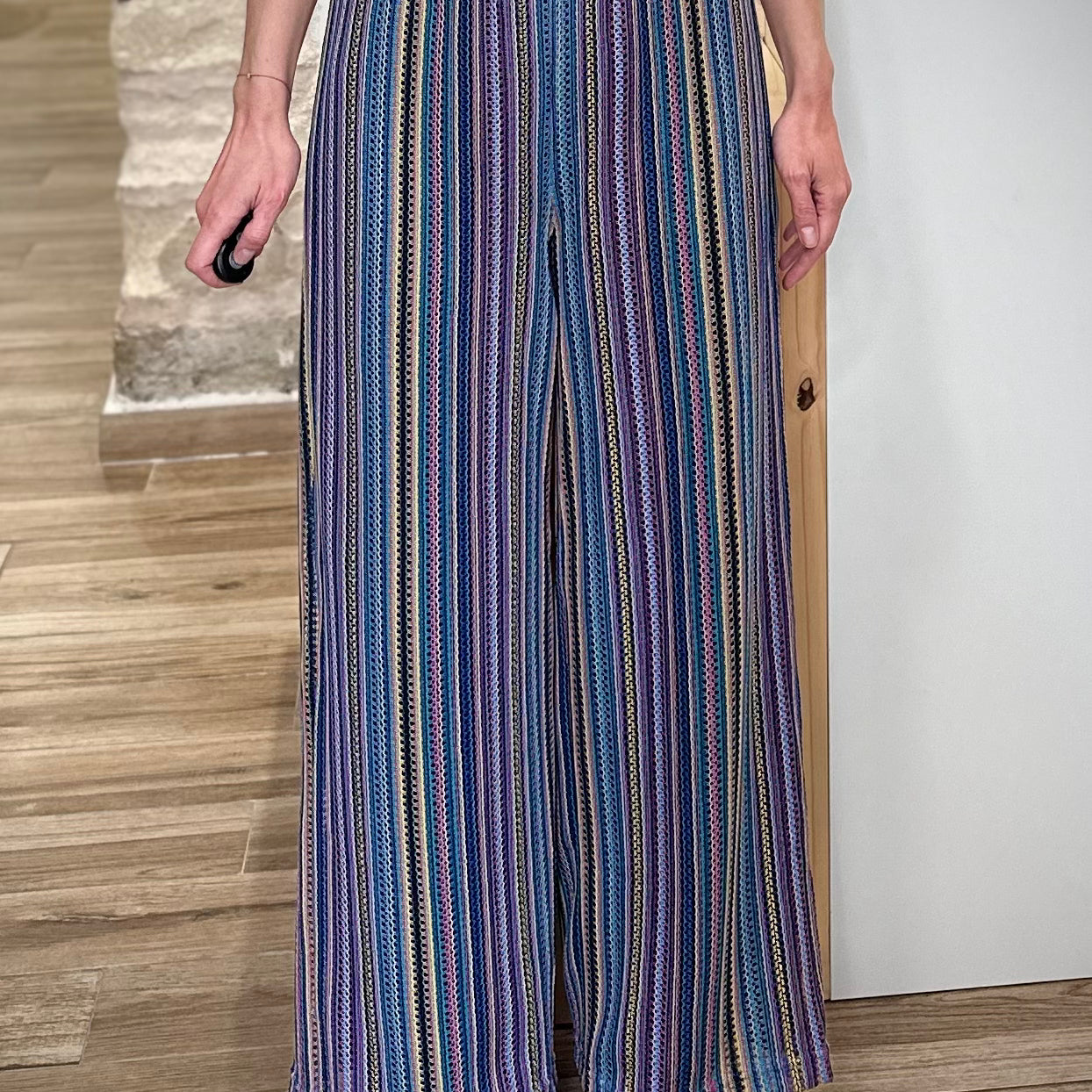 Pantalon crochet multicolore doublé femme été 