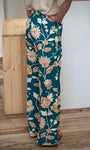 Pantalon élégant femme en matière naturelle léger de profil
