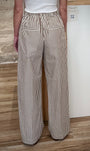 Pantalon taille ajustable rayé femme de dos