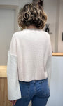 Dos du pull Mamma beige & écru