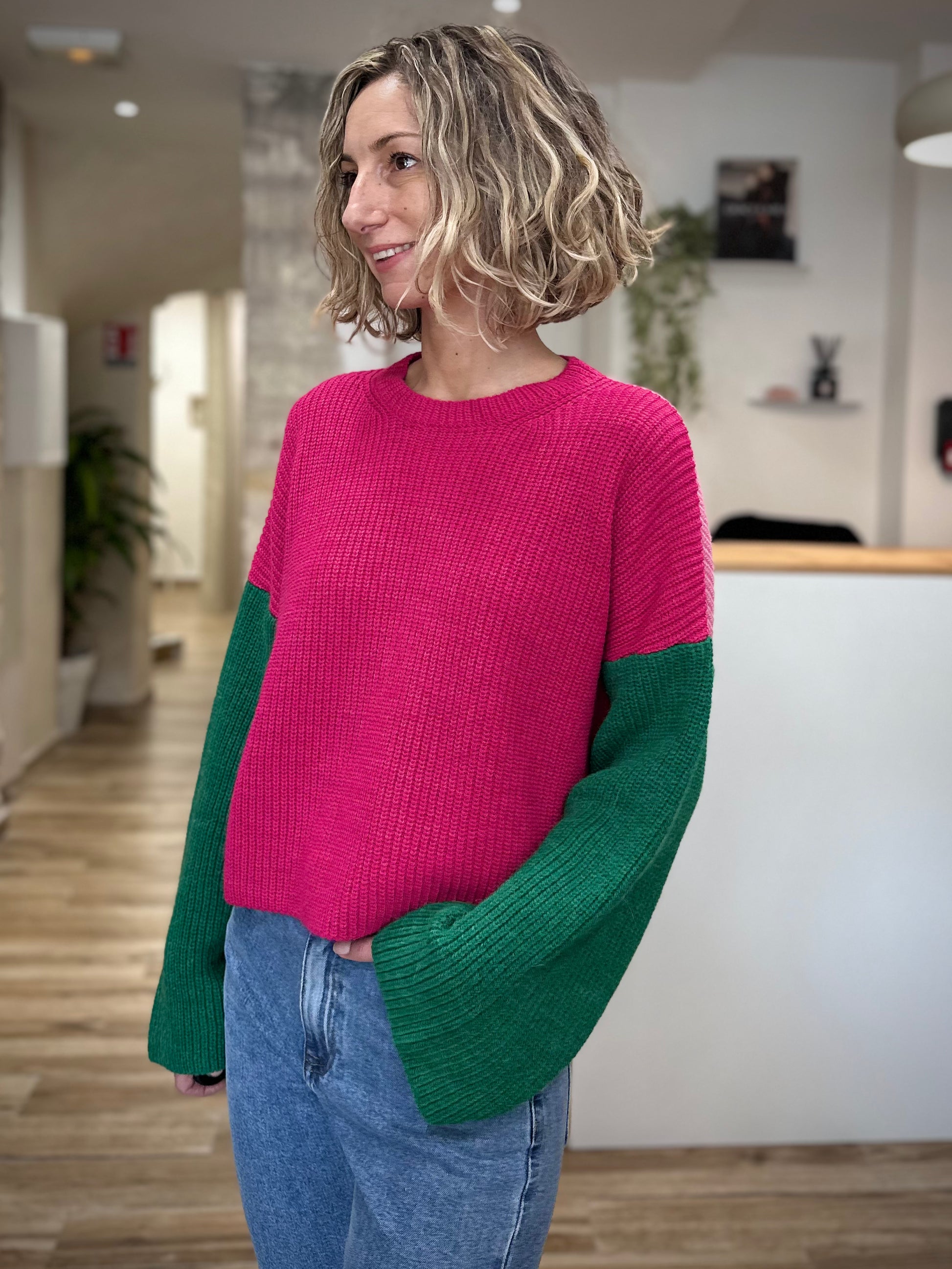 Pull casual chic avec manches évasées