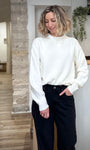 Pull Marlowe blanc coupe droite fluide
