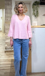 Pull coupe large femme silhouette décontractée