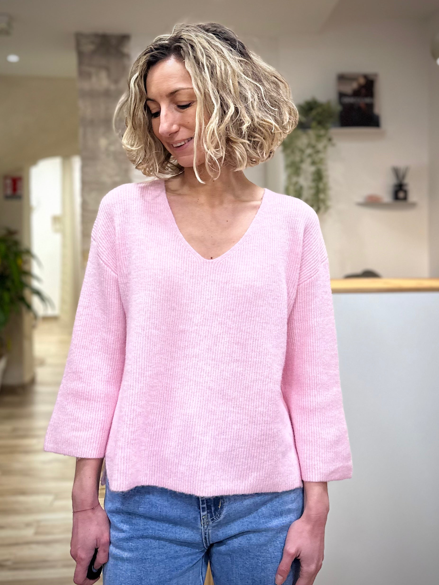 Pull laine mélangée look casual