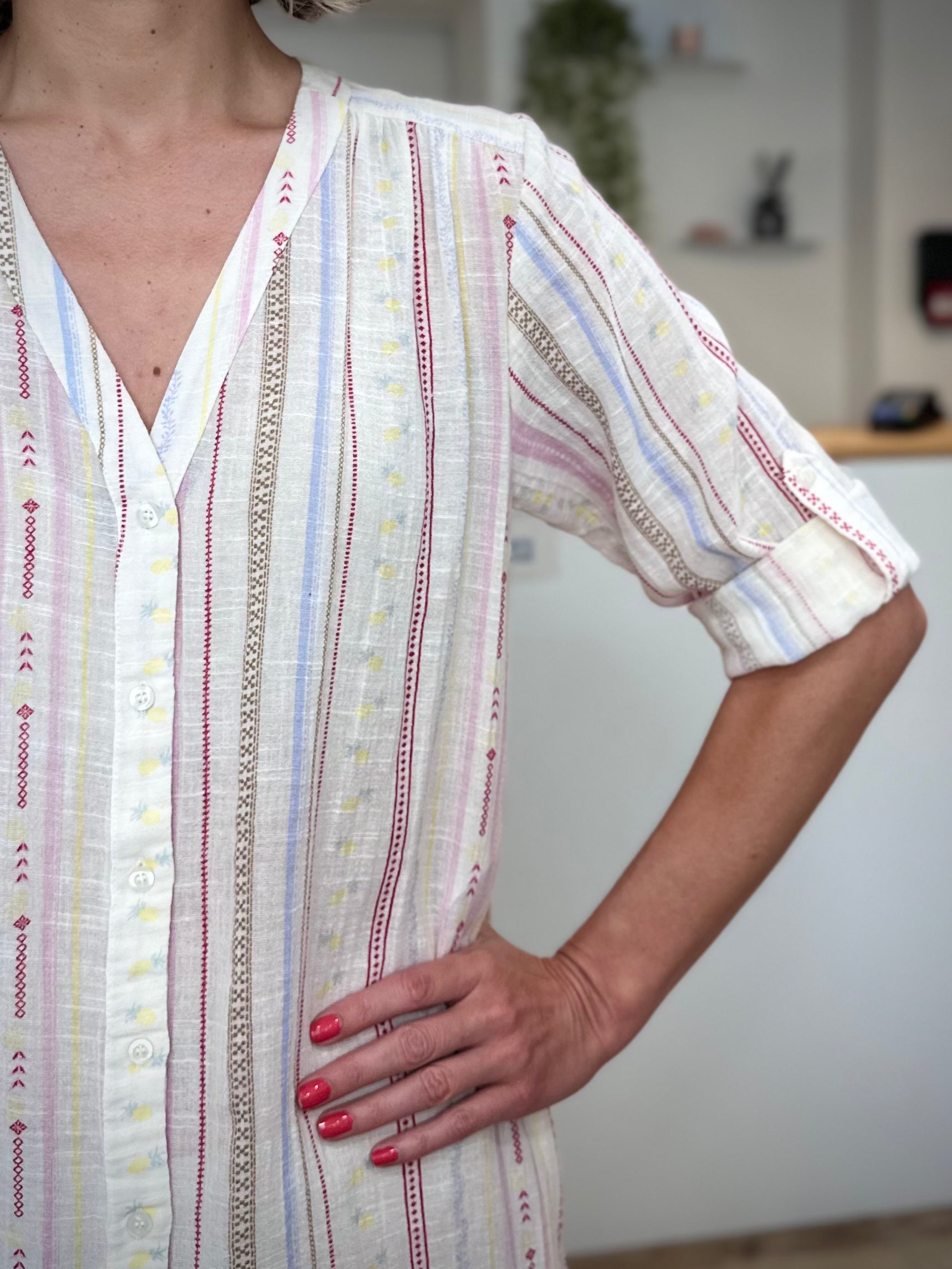 Détails imprimé bohème chic robe Bobbi