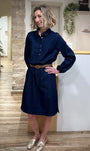 Robe denim indigo look urbain chic
