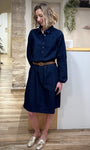 Robe casual chic indigo femme