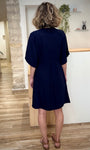 Robe manches larges élégantes de dos
