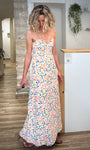 Robe longue brodée femme élégante et fluide